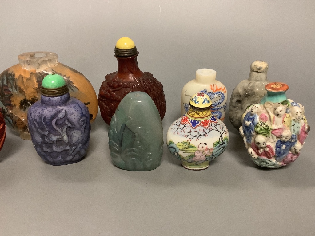 Twenty five Chinese snuff bottles, various materials